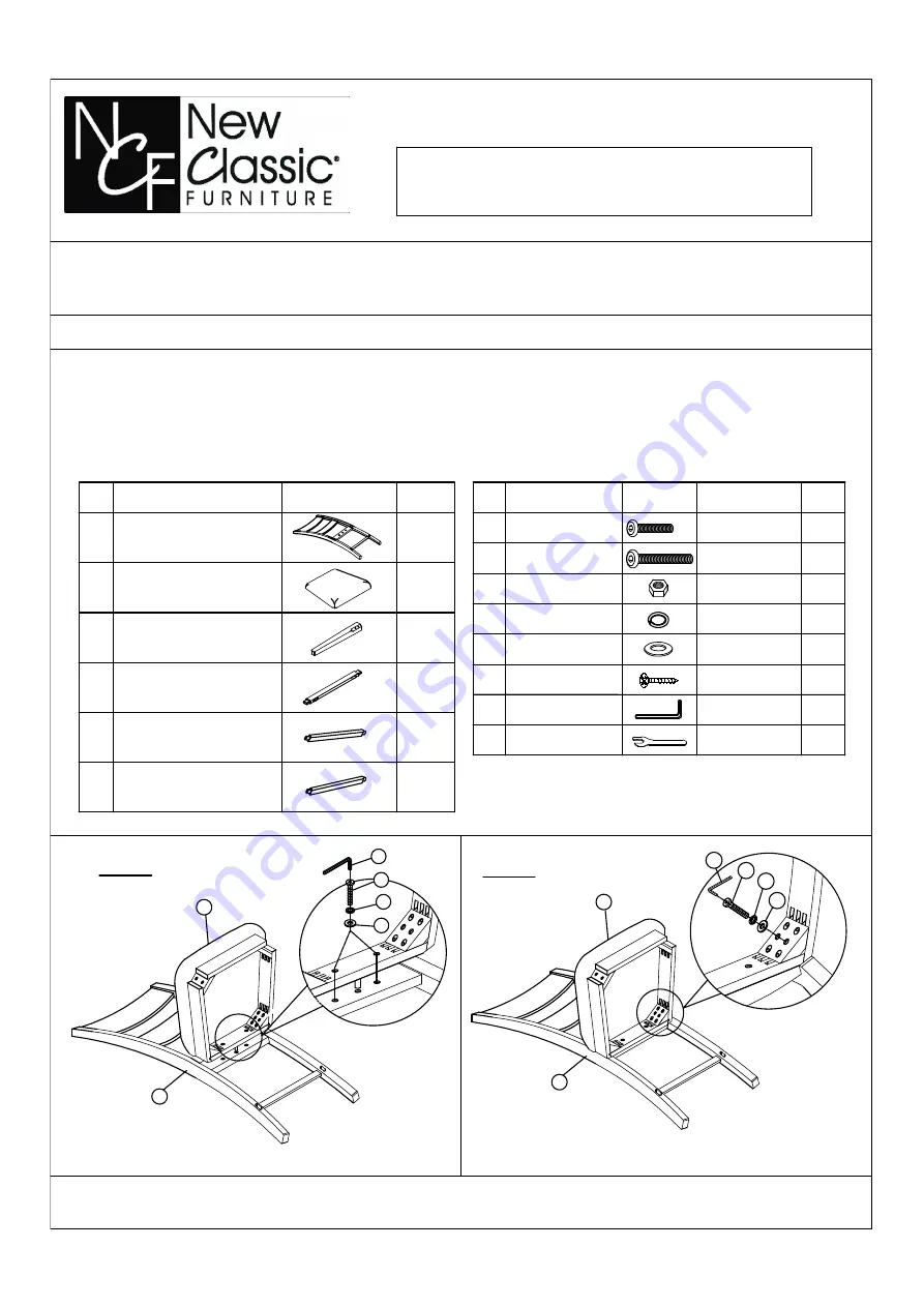 New Classic Furniture Jovie D1519-22 Assembly Instructions Download Page 1