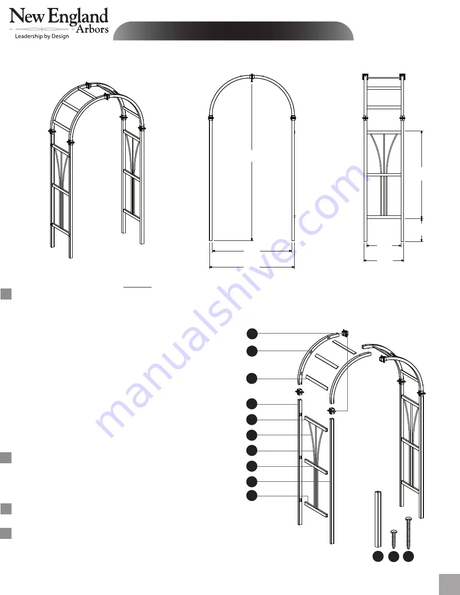 New England Arbors Dublin Assembly Instructions Download Page 1