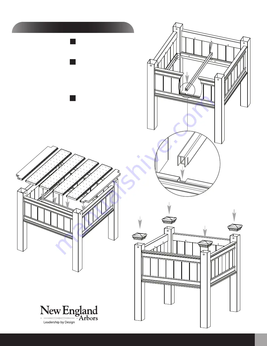 New England Arbors Mayfair Raised Planter Box Assembly Instructions Download Page 3