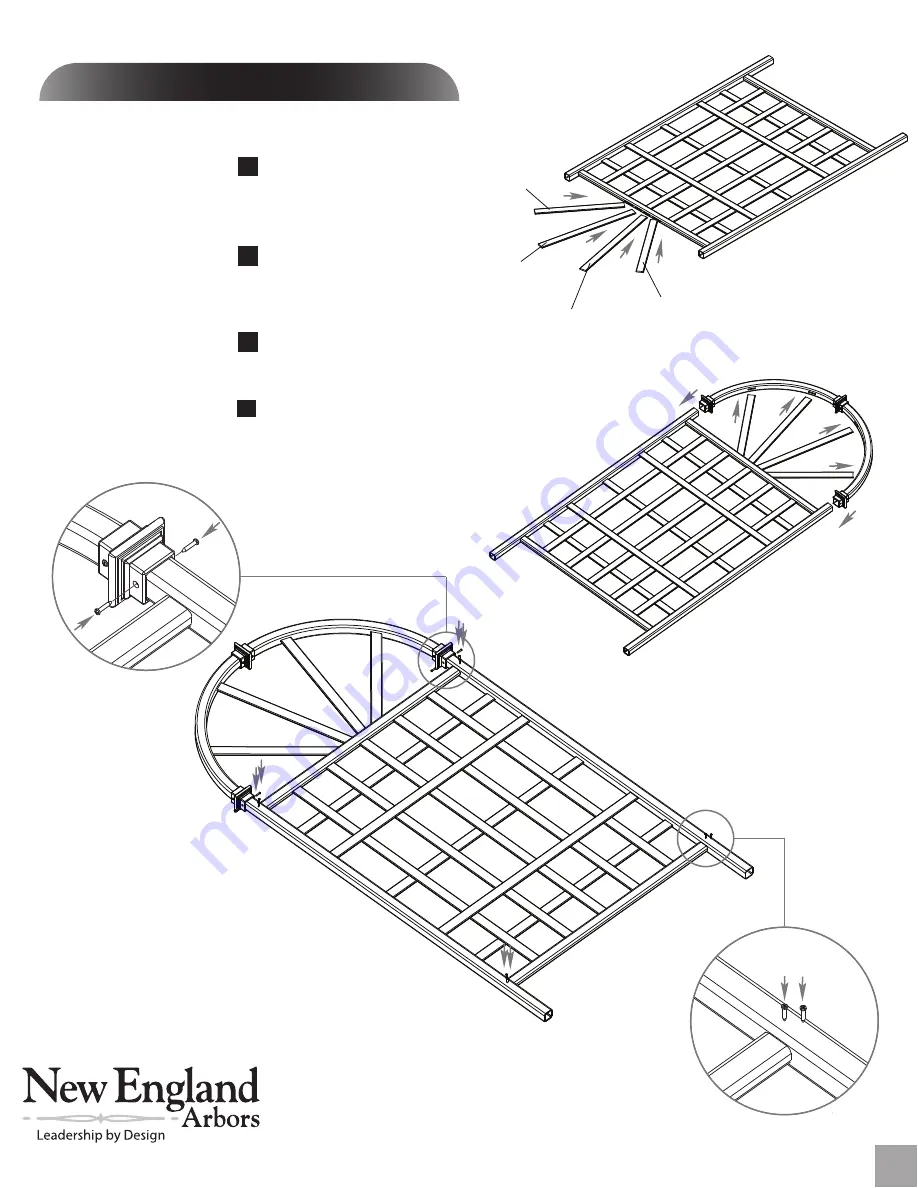 New England Arbors Savannah Composite Trellis Assembly Instructions Download Page 3