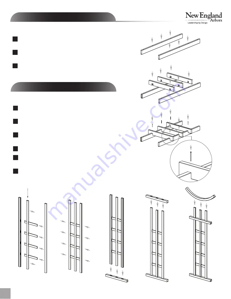 New England Arbors The Fairfield Deluxe Arbor/Arch Assembly Instructions Download Page 2