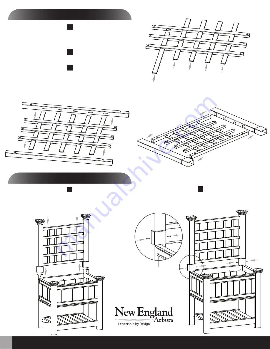 New England Arbors The Raised Planter Trellis Скачать руководство пользователя страница 2