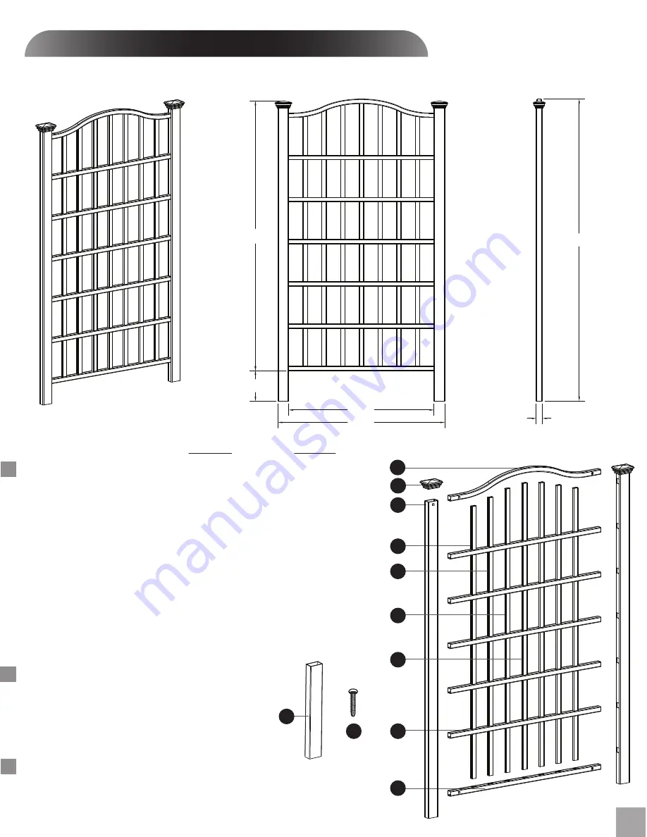 New England Arbors The Trellis Assembly Instructions Download Page 1