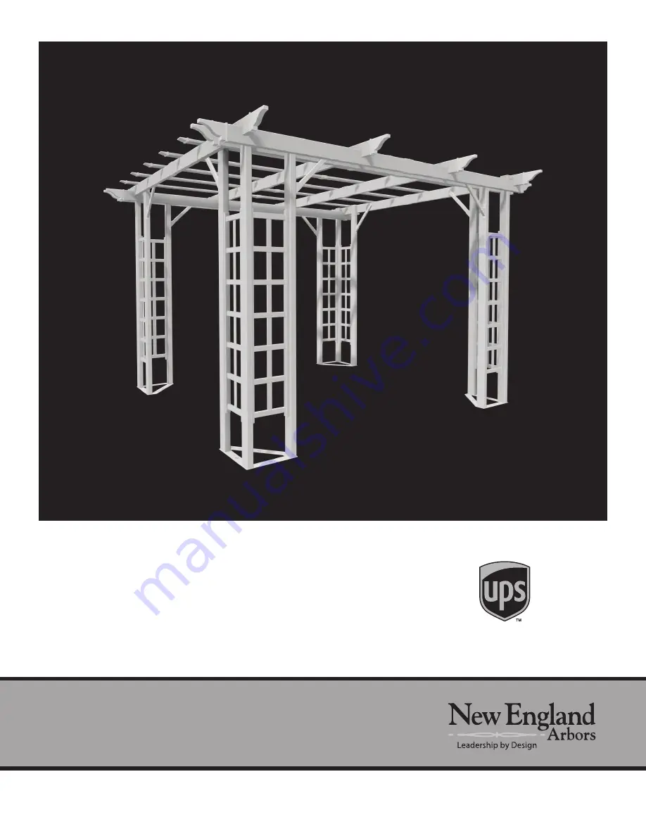 New England Arbors Trellis Pergola Assembly Manual Download Page 1