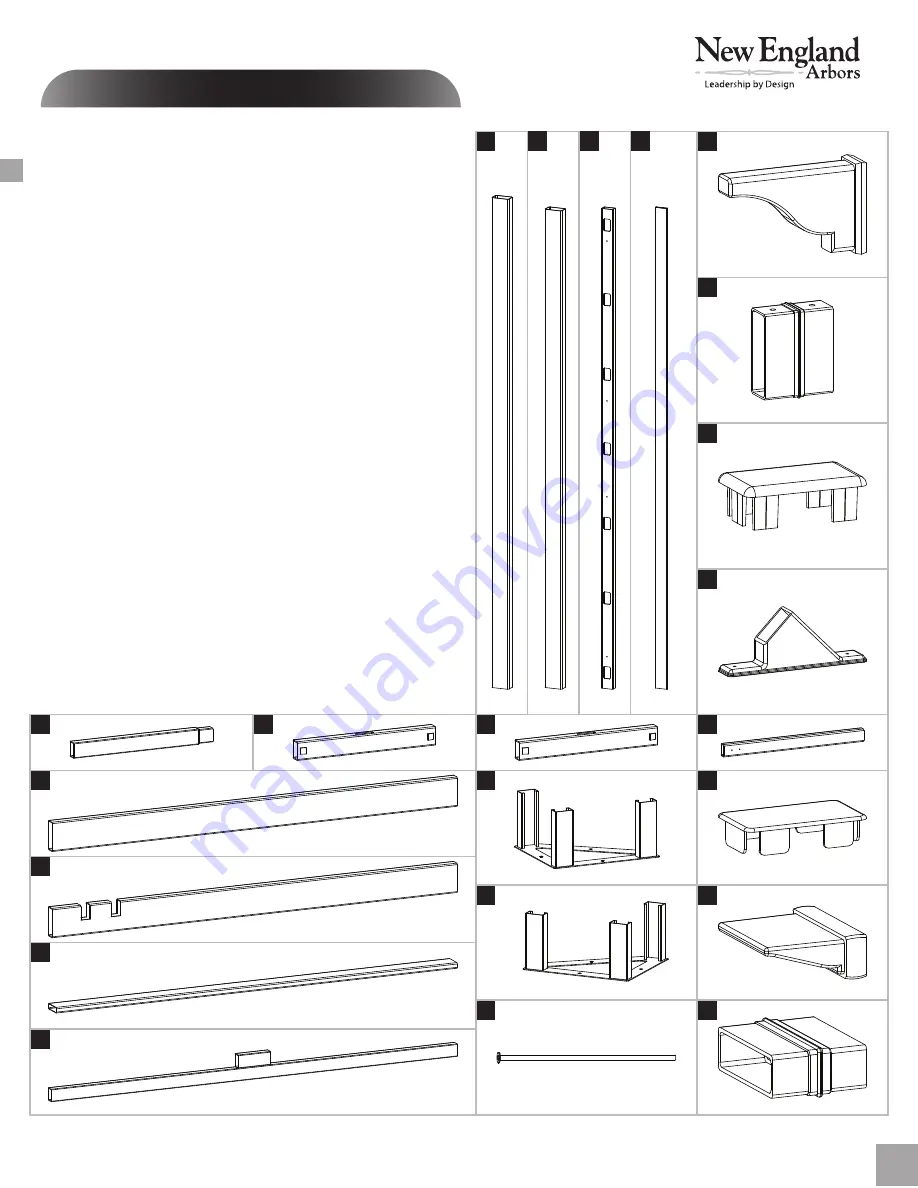 New England Arbors Trellis Pergola Assembly Manual Download Page 5