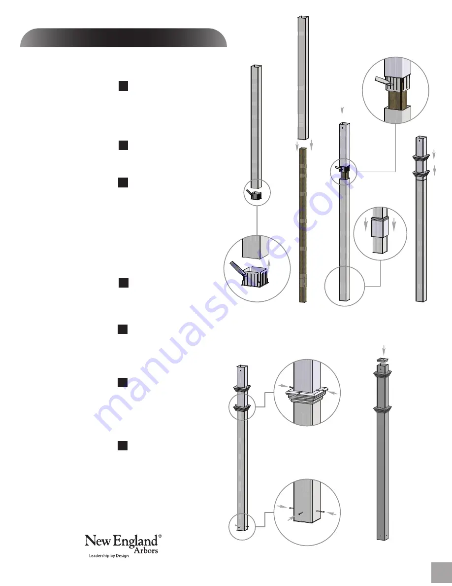 New England Arbors ups Bordeaux Assembly Manual Download Page 9