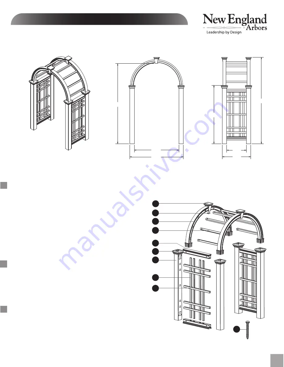 New England Arbors Westchester Arbor Assembly Instructions Download Page 1