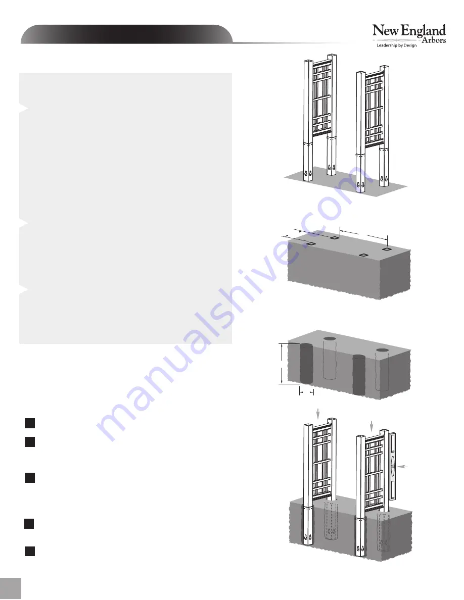 New England Arbors Westchester Arbor Assembly Instructions Download Page 4