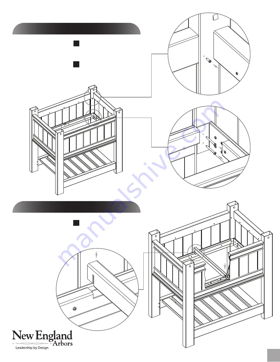 New England Arbors White Raised Planter Assembly Instructions Download Page 3