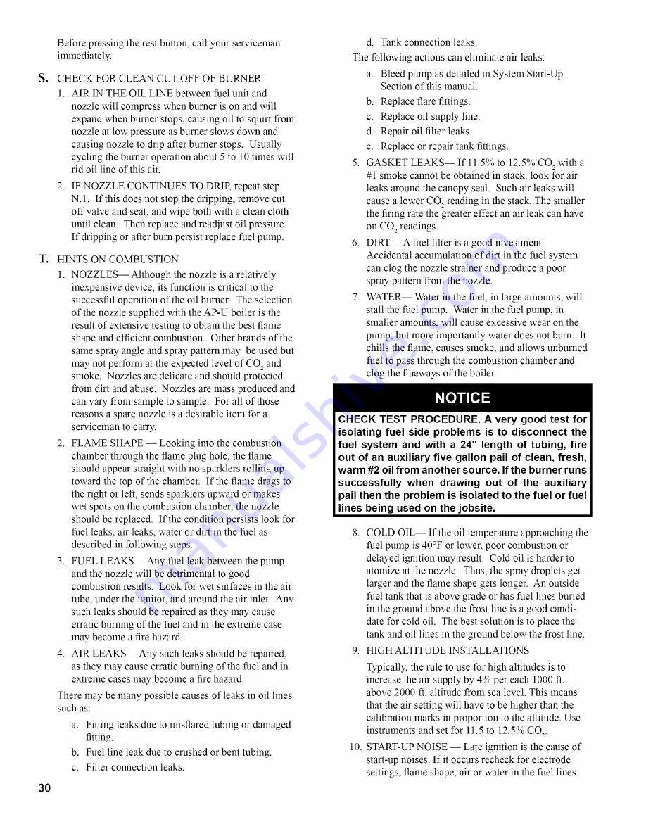 New Yorker AP-490U Installation, Operation And Service Instructions Download Page 30