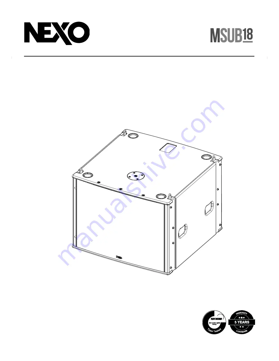 Nexo MSUB18 Series User Manual Download Page 1