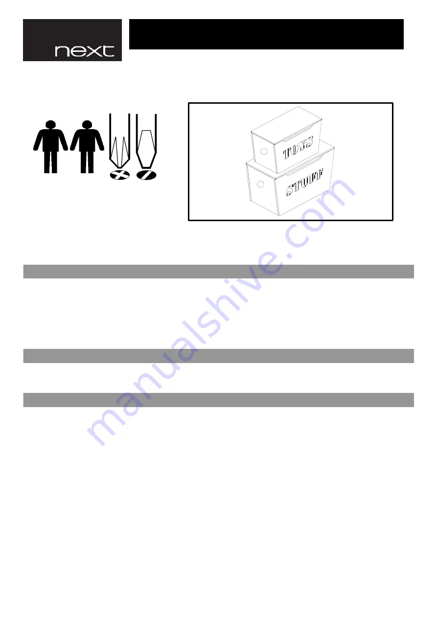 Next 882462 NAVY RED BOYS TOY BO Assembly Instructions Manual Download Page 1