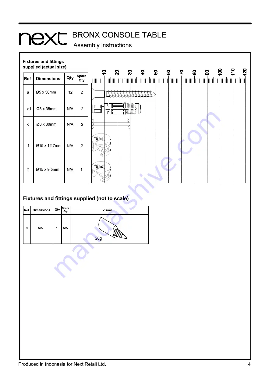 Next 987810 Assembly Instructions Manual Download Page 5