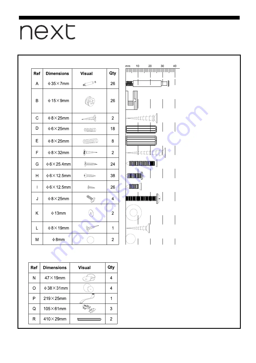 Next Amberley Robe 873104 Assembly Instructions Manual Download Page 5