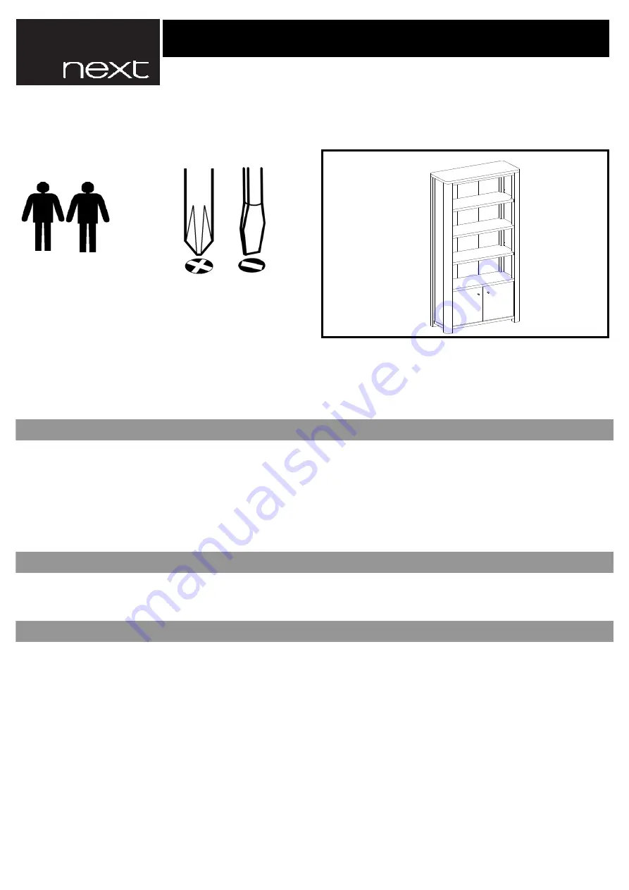 Next BARLOW BOOKCASE 804833 Assembly Instructions Manual Download Page 1