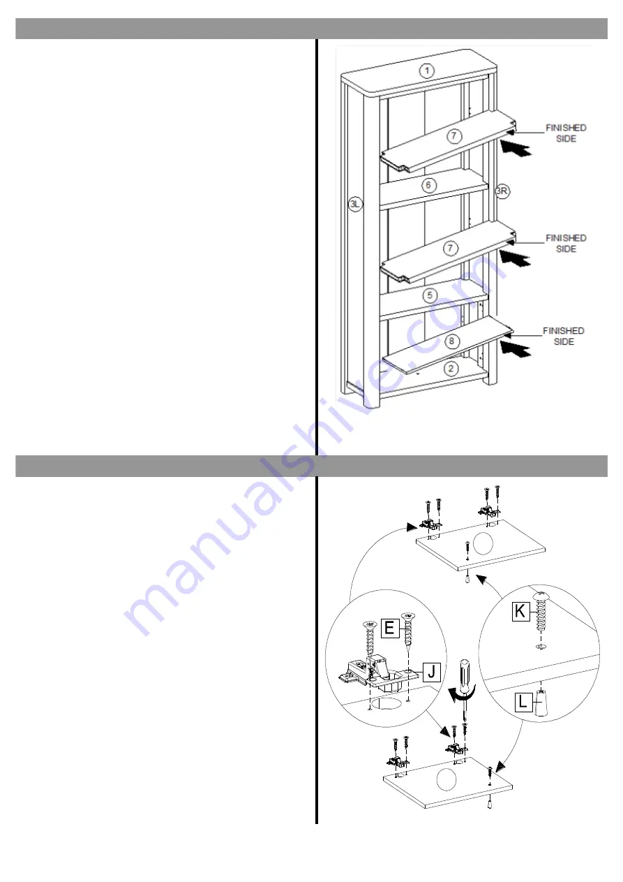 Next BARLOW BOOKCASE 804833 Assembly Instructions Manual Download Page 9