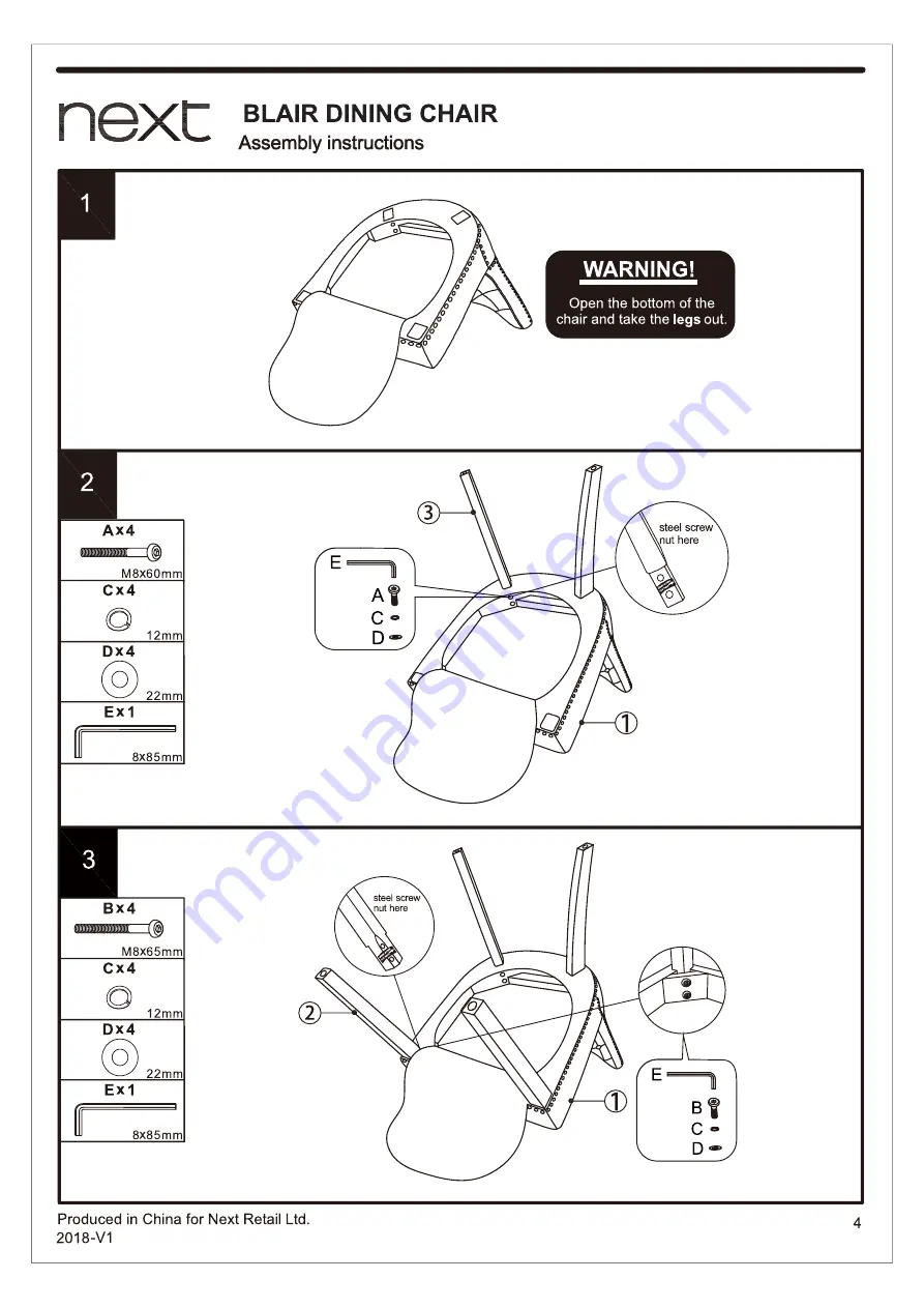 Next BLAIR Assembly Instructions Manual Download Page 6