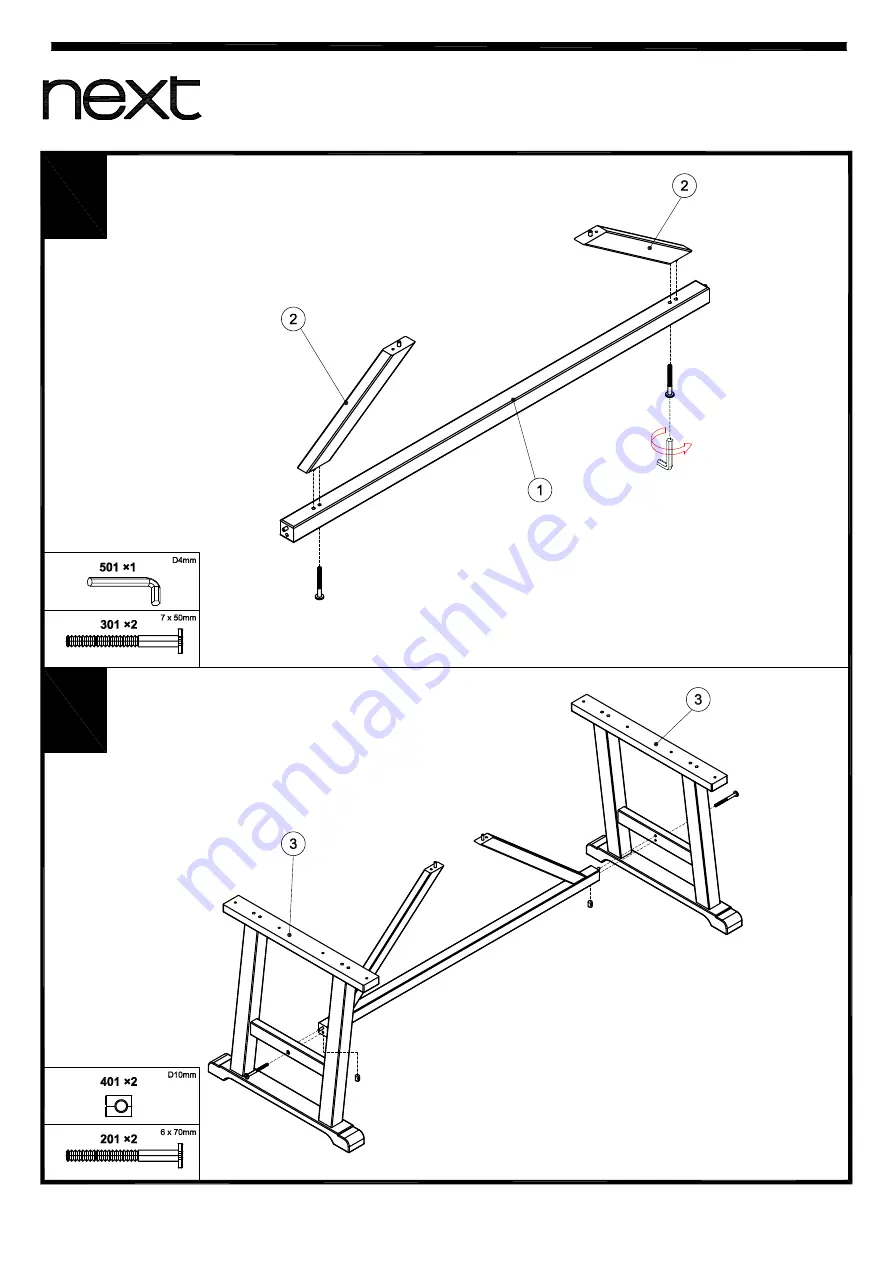 Next HUXLEY XL 181089 Assembly Instructions Manual Download Page 6