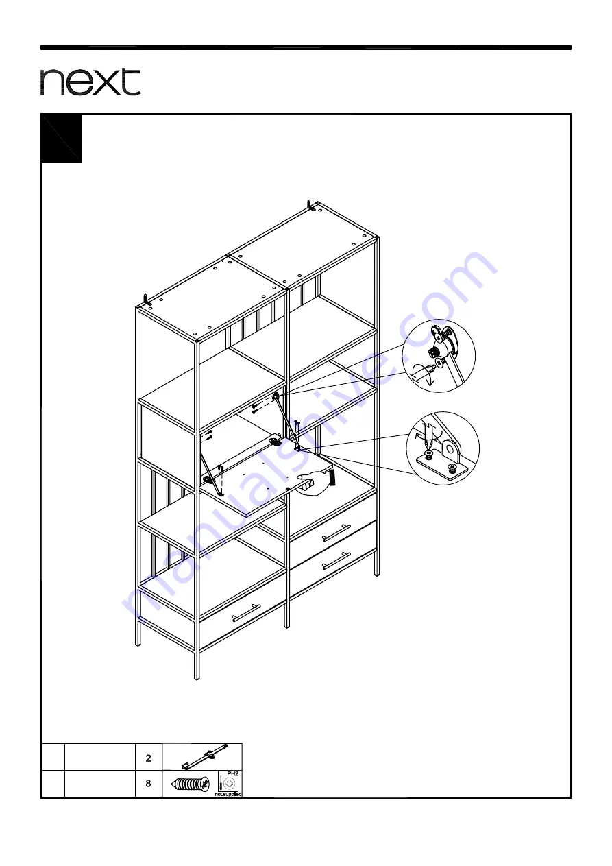 Next SELBY CO ORD TALL WIDE SHELVING Скачать руководство пользователя страница 38