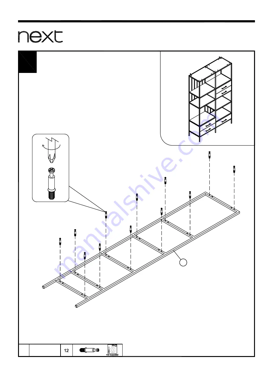 Next SELBY CO ORD TALL WIDE SHELVING Assembly Instructions Manual Download Page 41