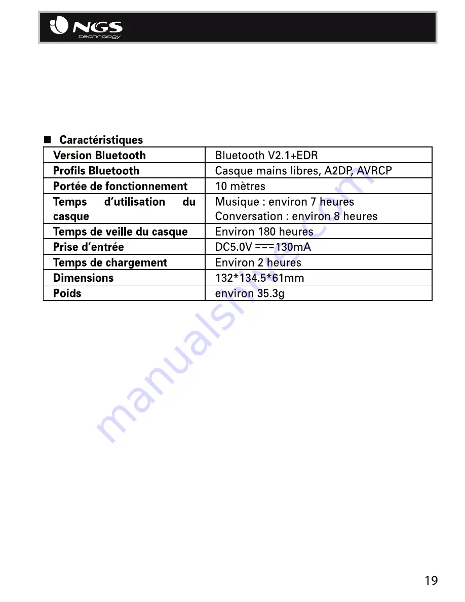 NGS Sport Artica User Manual Download Page 18