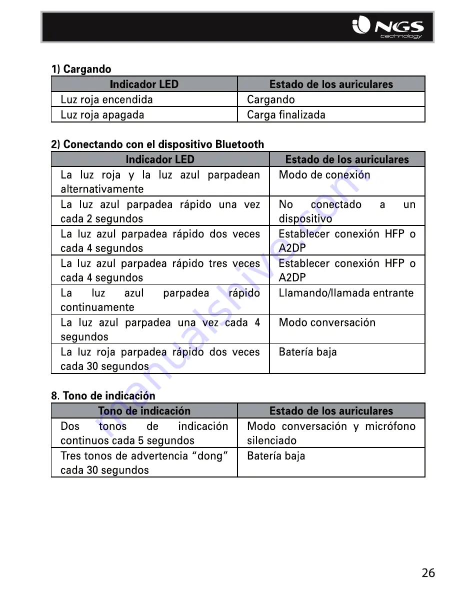 NGS Sport Artica User Manual Download Page 26