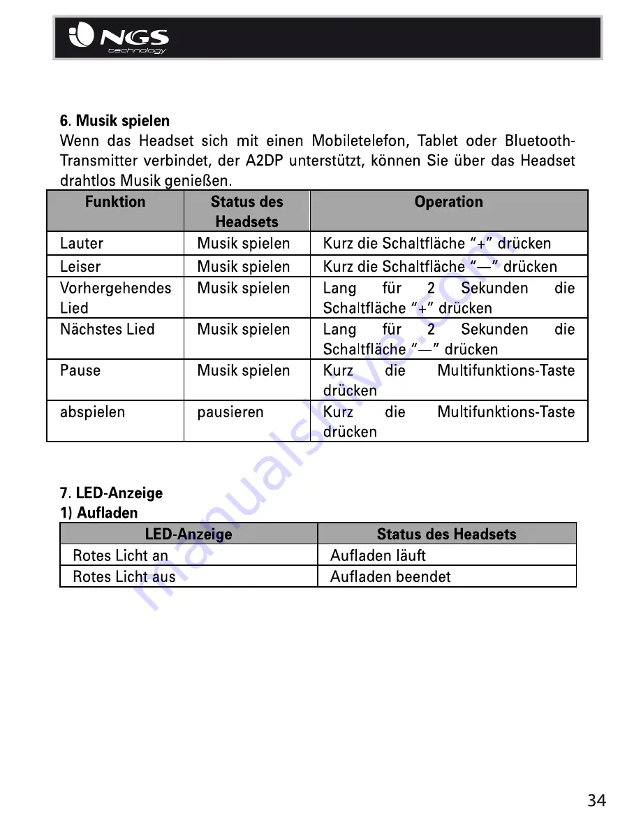 NGS Sport Artica User Manual Download Page 34