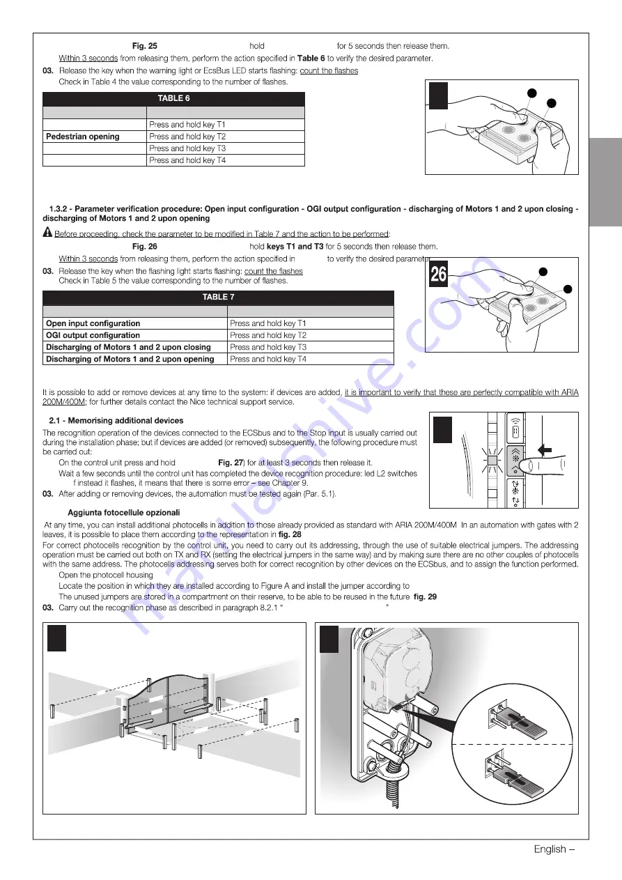 Nice ARIA Instructions And Warnings For Installation Download Page 22