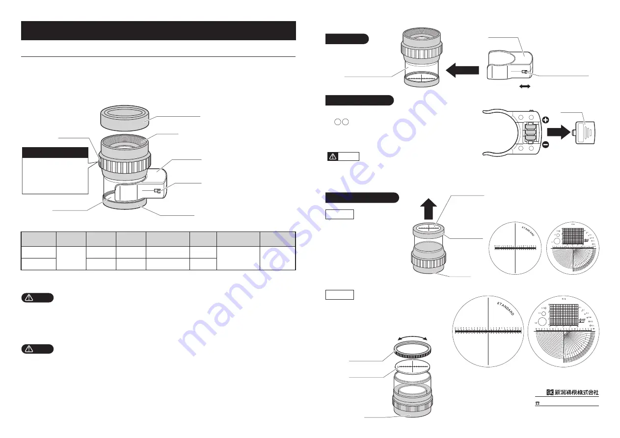 Niigata seiki LED LIGHT SCALE LOUPE Instruction Manual Download Page 2