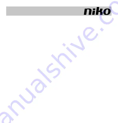 Niko 390-40011 Manual Download Page 1