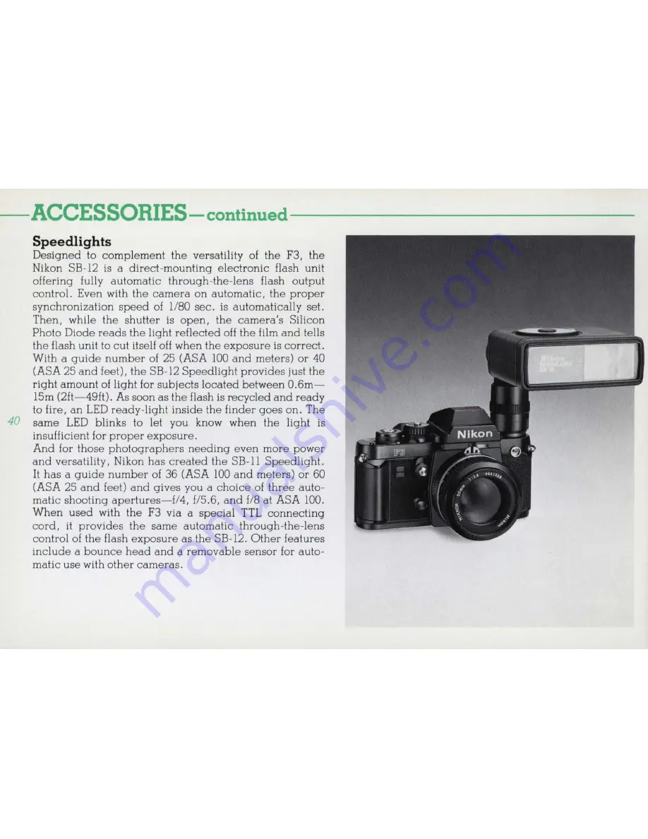 Nikon 1691 - F 3HP SLR Camera Instruction Manual Download Page 40