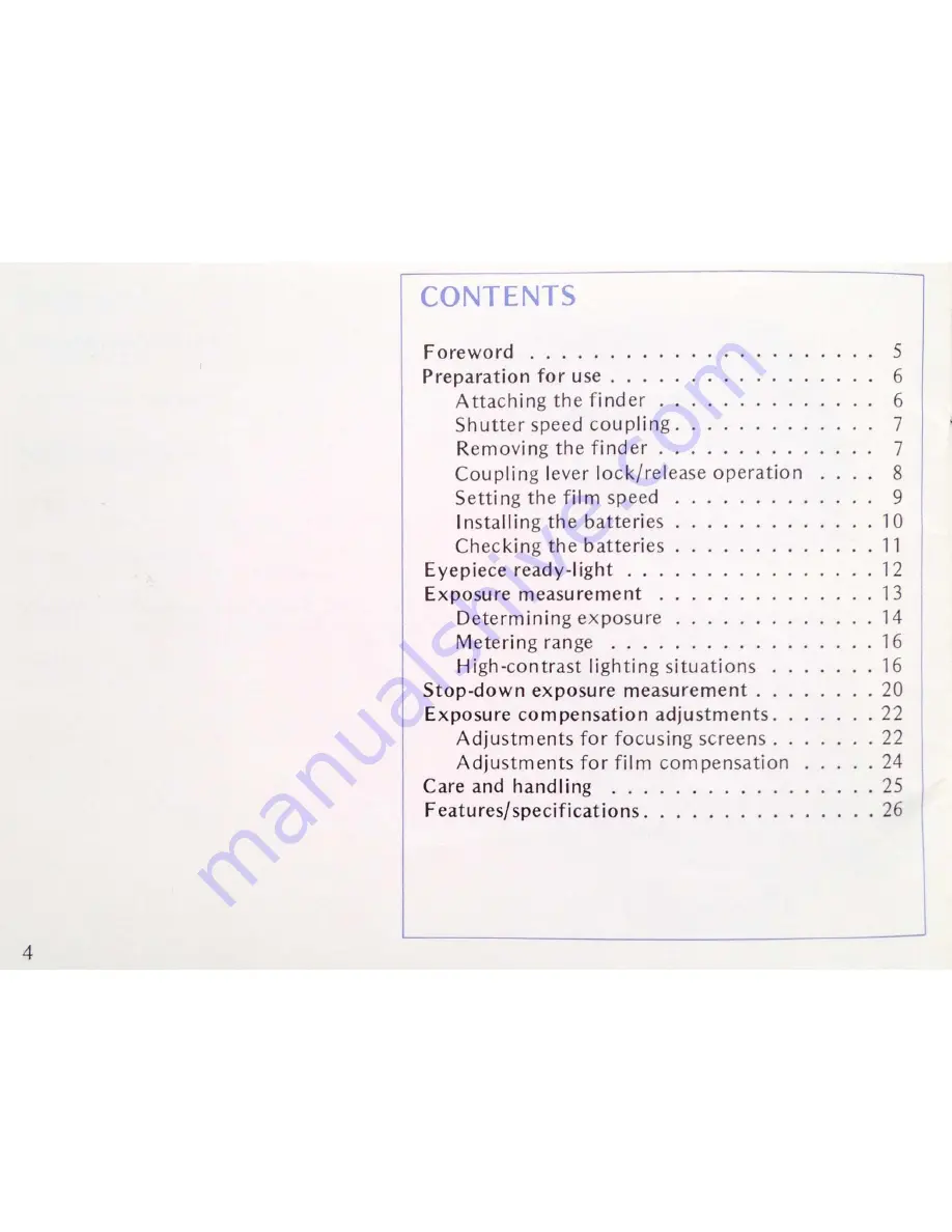 Nikon F2A Photomic DP-11 Instruction Manual Download Page 4