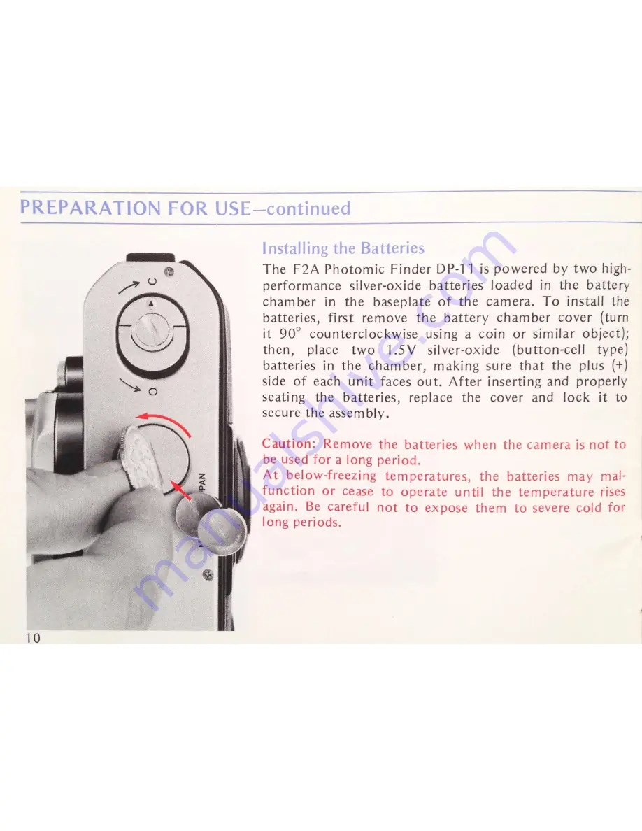 Nikon F2A Photomic DP-11 Instruction Manual Download Page 10