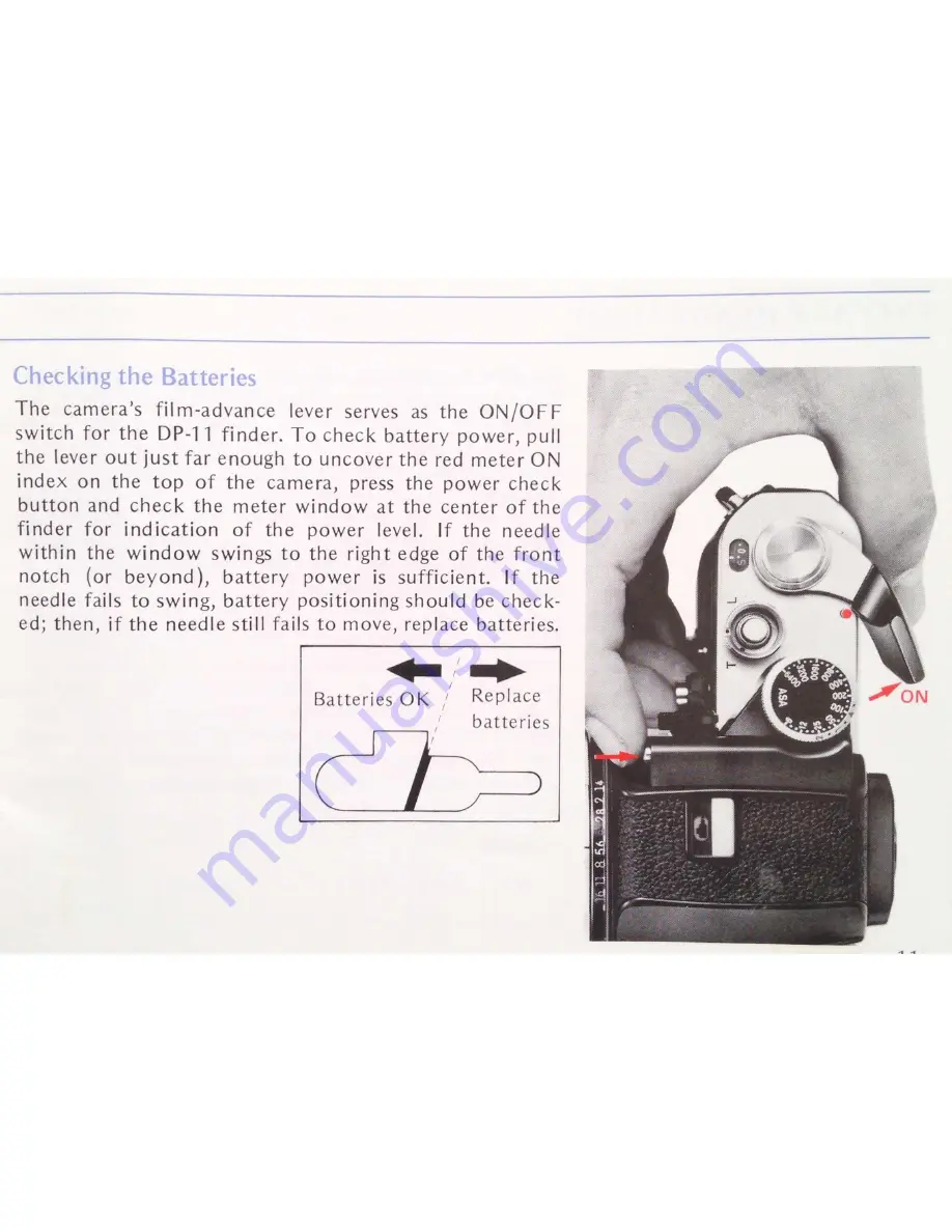 Nikon F2A Photomic DP-11 Instruction Manual Download Page 11