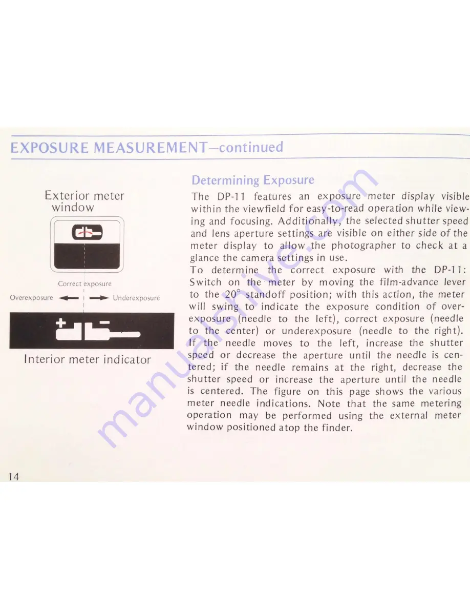 Nikon F2A Photomic DP-11 Скачать руководство пользователя страница 14