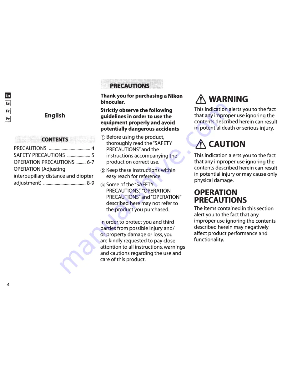 Nikon Monarch 7 Instruction Manual Download Page 12