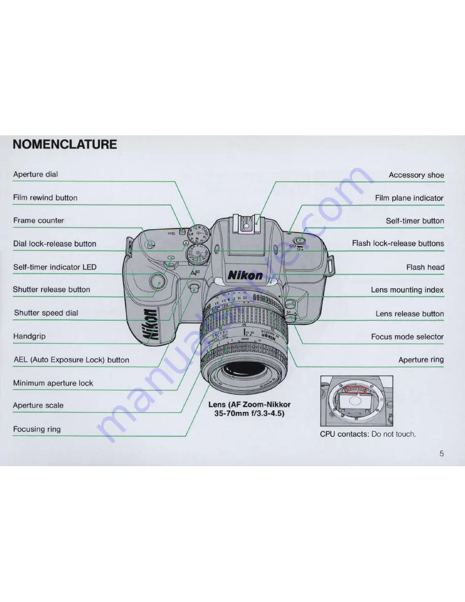 Nikon N5005 AF Скачать руководство пользователя страница 5