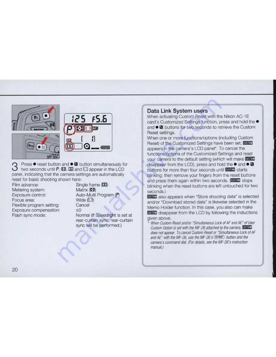 Nikon N90 AF Instruction Manual Download Page 20