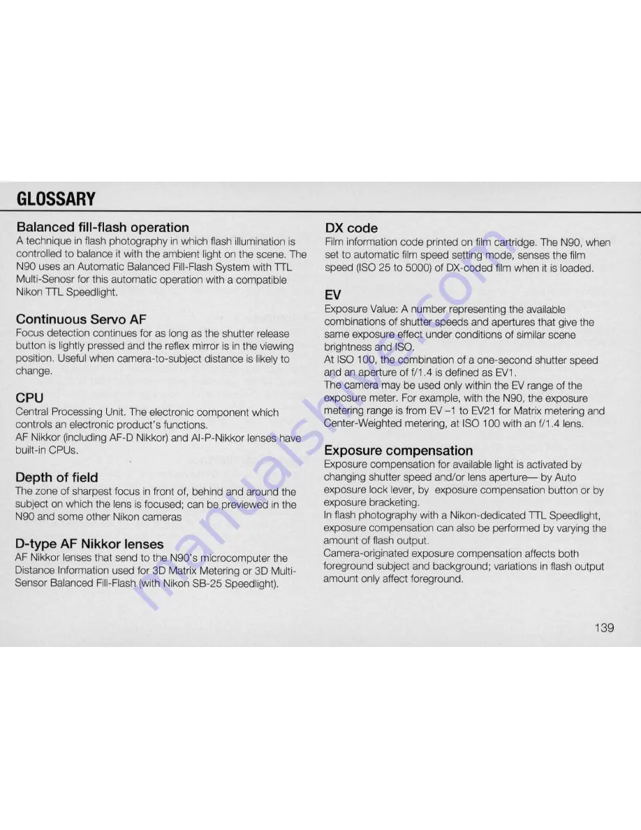 Nikon N90 AF Instruction Manual Download Page 139