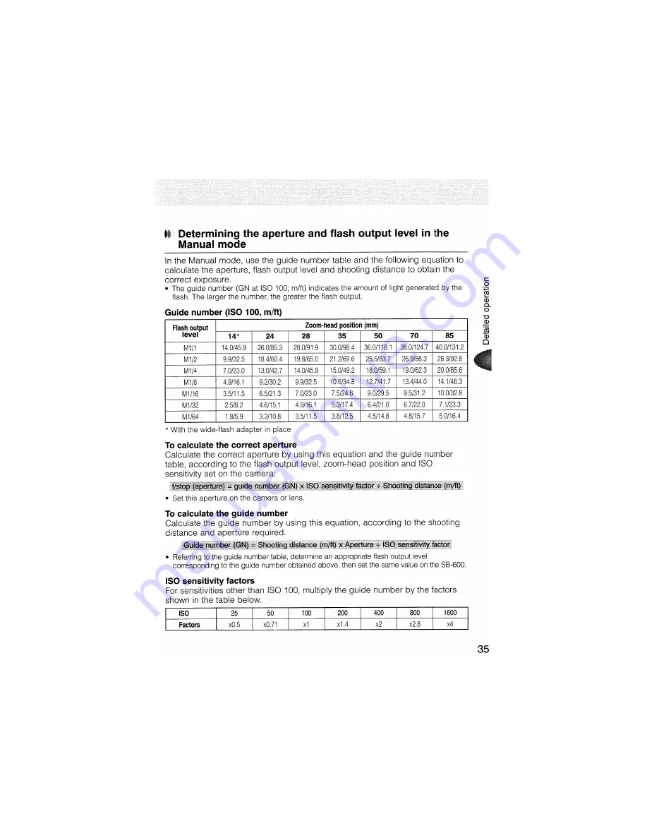 Nikon SB600 - SB 600 - Hot-shoe clip-on Flash Instruction Manual Download Page 35