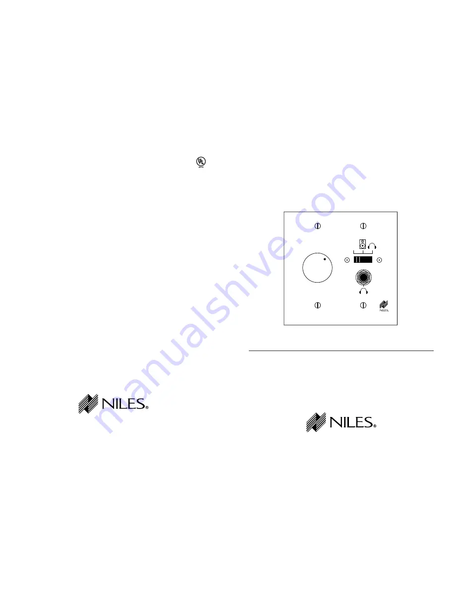 Niles SCW-2 Installation & Operation Manual Download Page 1