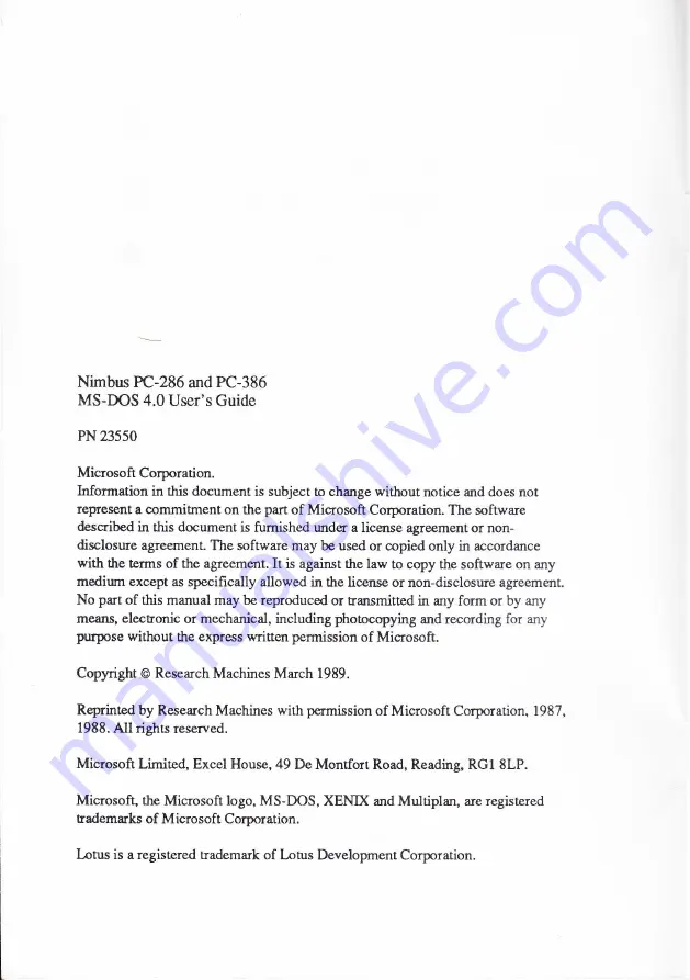 Nimbus Water Systems PC-286 User Manual Download Page 3