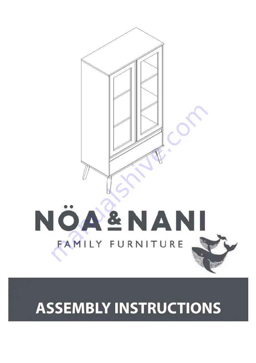 NOA & NANI OTTO DISPLAY CABINET Assembly Instructions Manual Download Page 1