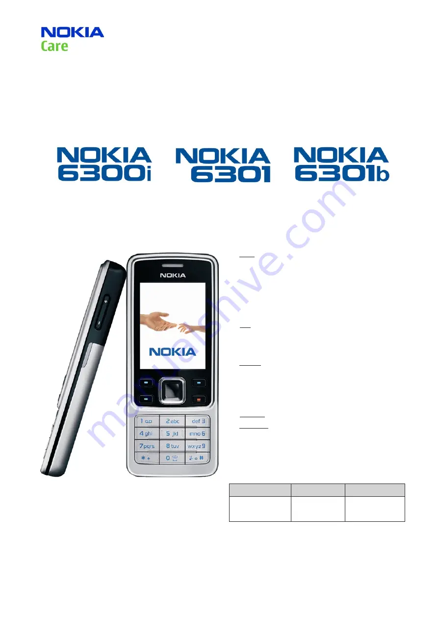 Nokia 6300i Скачать руководство пользователя страница 1