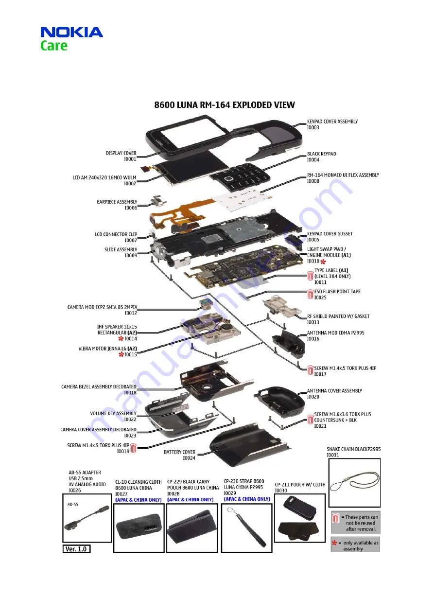 Nokia 8600 - Luna Cell Phone 128 MB Скачать руководство пользователя страница 6