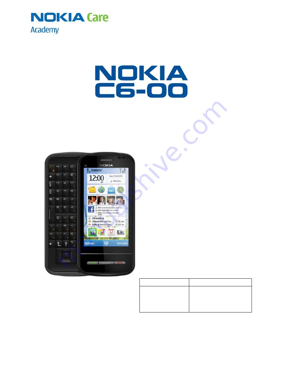 Nokia C6-00 RM-612 Скачать руководство пользователя страница 1