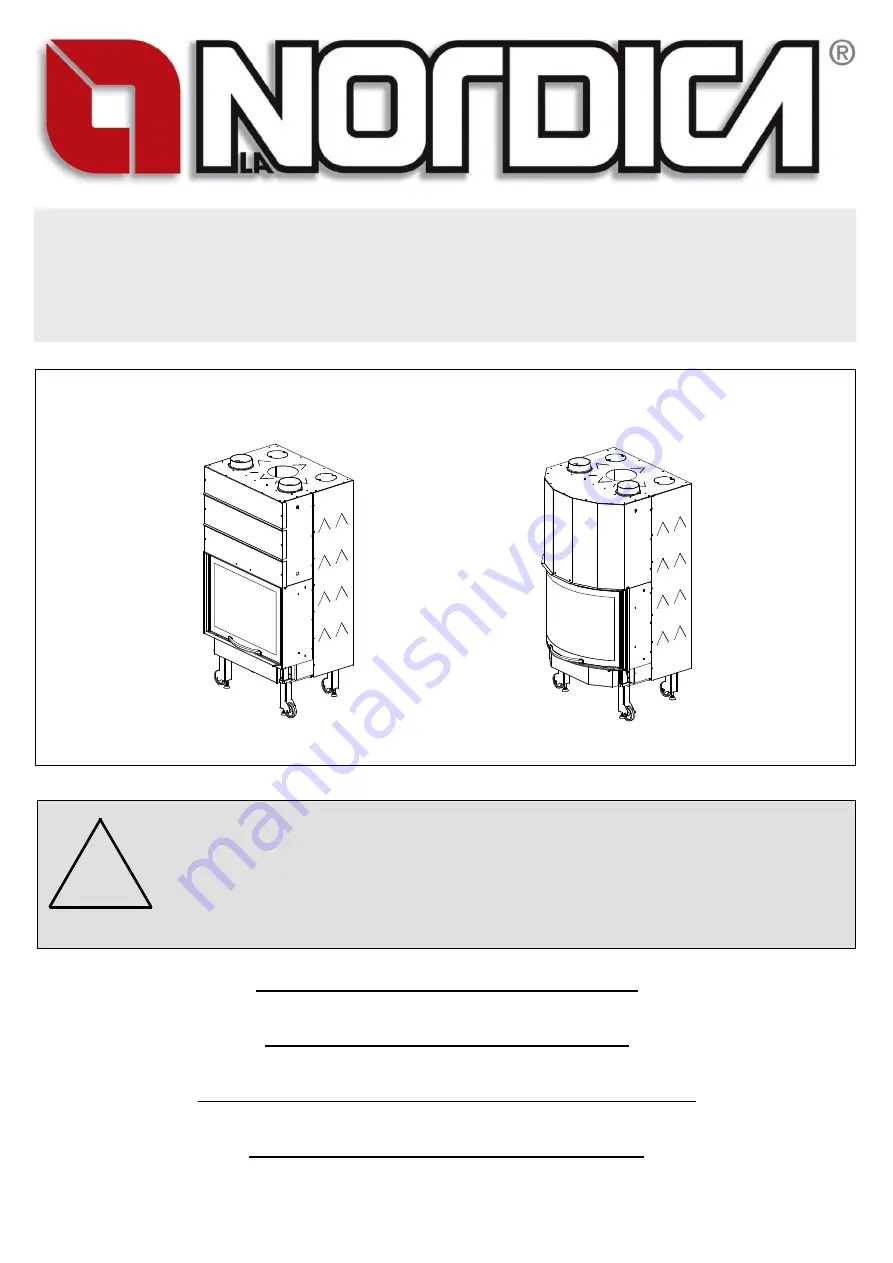 Nordica GHISA Instructions For Installation, Use And Maintenance Manual Download Page 1