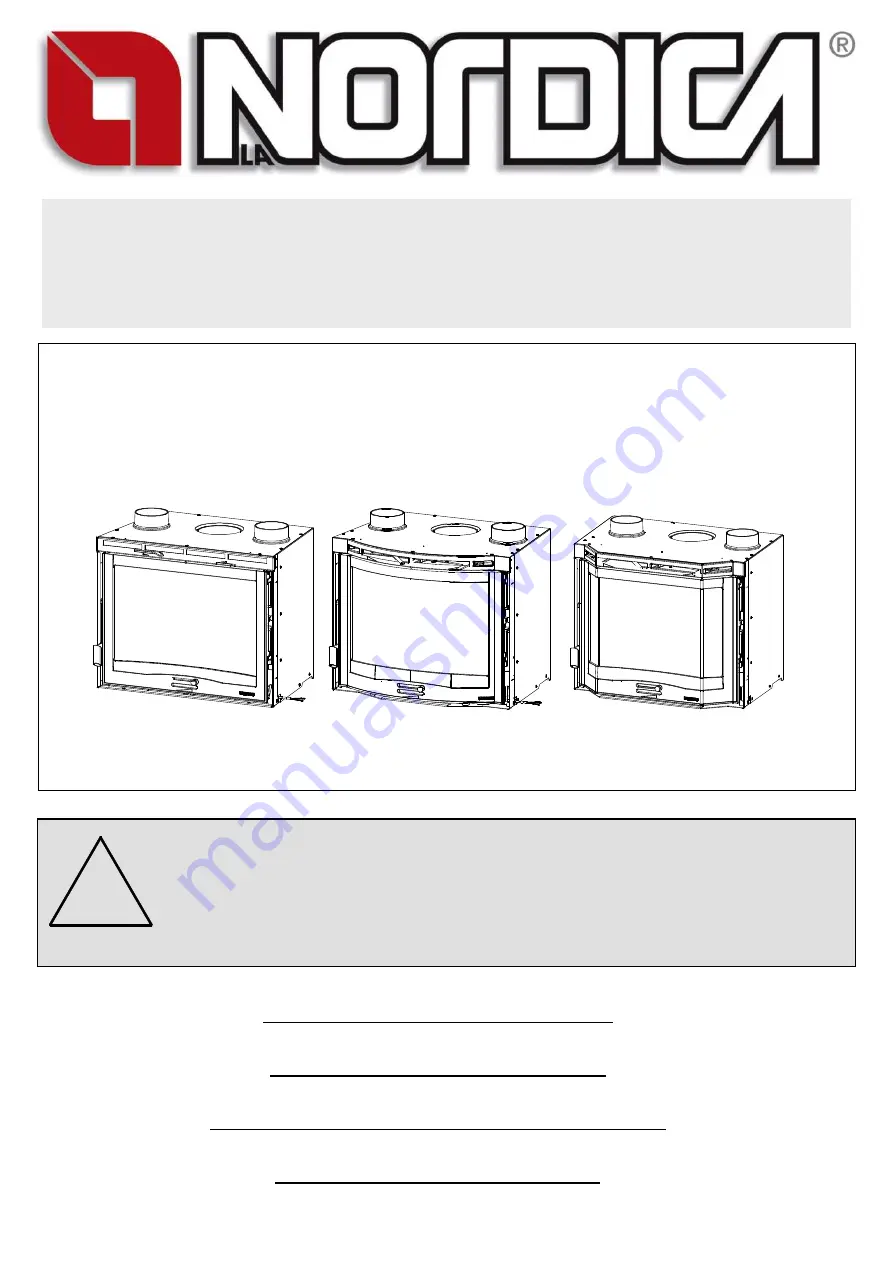 Nordica INSERTO 60 Instructions For Installation, Use And Maintenance Manual Download Page 1