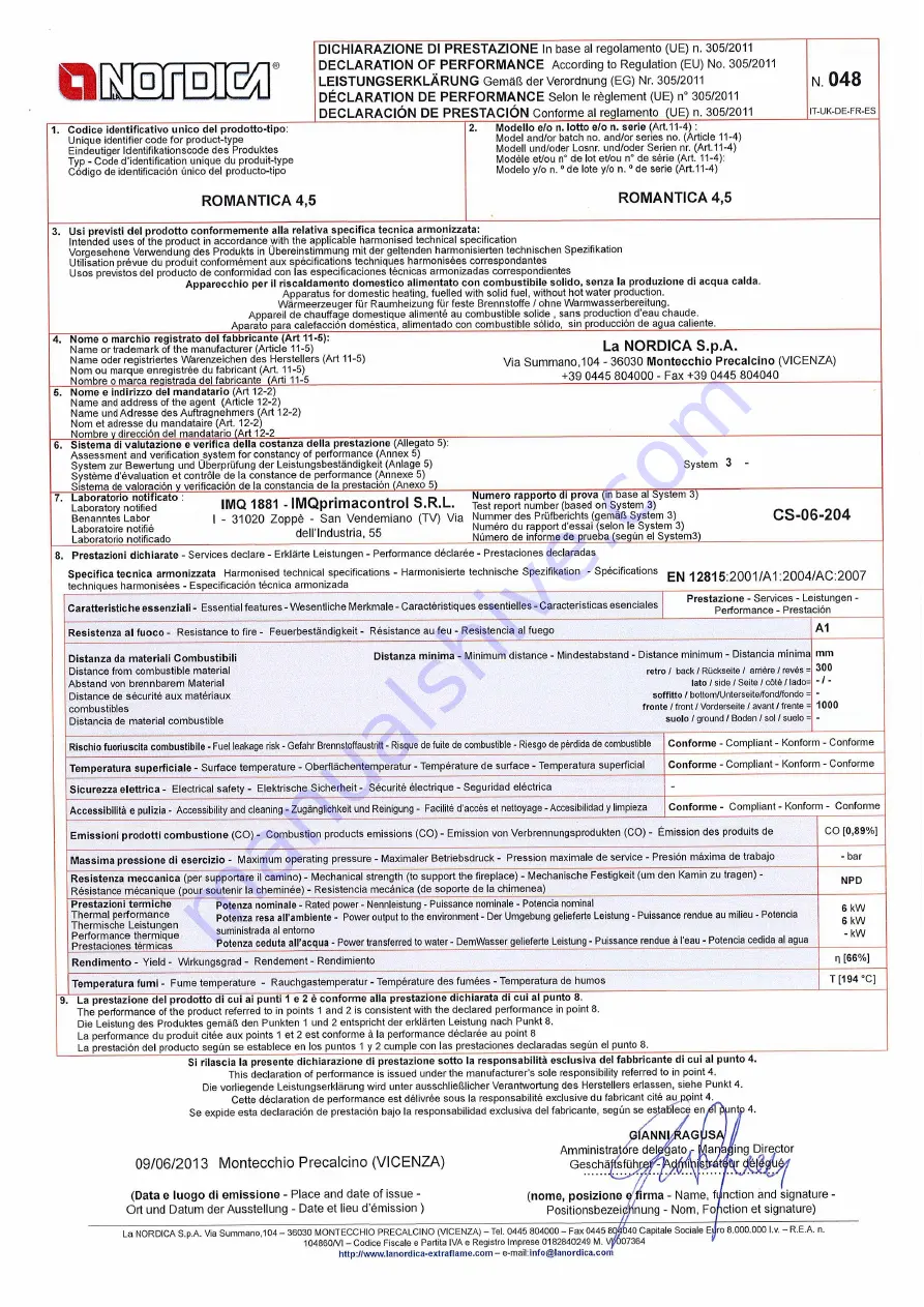 Nordica Romantica 3,5 User Manual Download Page 82