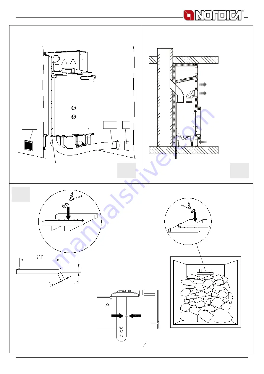 Nordica TERMOCAMINO WF25 DSA Instructions For Installation, Use And Maintenance Manual Download Page 56